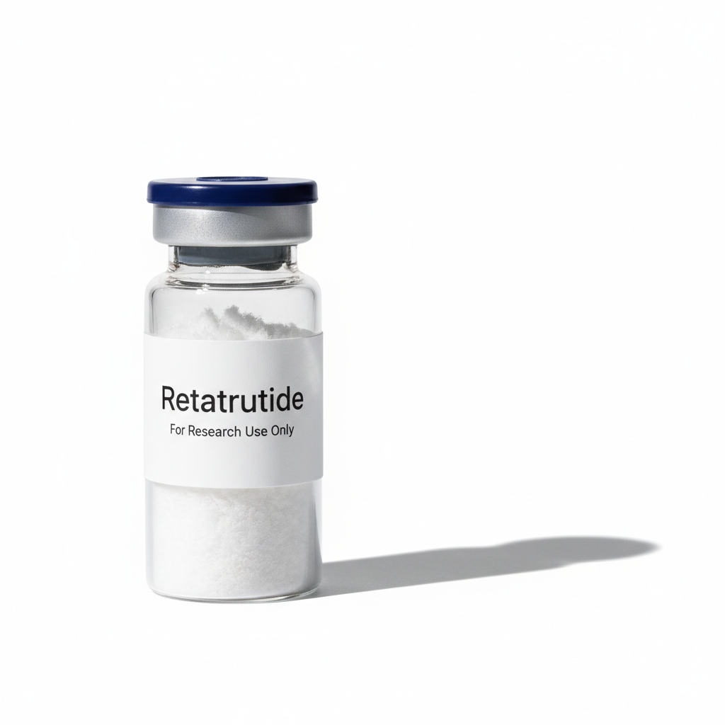 Retatrutide peptide vial - For Research Use Only